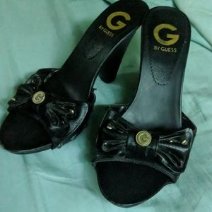 Black Studded Guess Mules